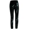Gotyckie Kobiety Hollow Out Lace Up Pant Punk Rock Faux Leather Legginsy Lady Night Club Sexy Leather Legginsy 201202