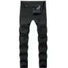 Jeans pour hommes Vêtements Pantalons Slp Bleu Noir Détruit Hommes Slim Denim Droit Biker Skinny Hommes Ripped Jeans12687