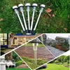 Lot de 12 lumières LED à énergie solaire pour allée extérieure blanche lumineuse pour pelouse, jardin, terrasse, cour