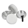 TOPPUFF White Aluminum Metal Tobacco Herb Grinder With Skin Friendly Design 50MM 4 Piece Metal Smoking Herbal Grinders