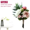 Decorative Flowers & Wreaths Outdoor Wedding Chair Back Decoration Fake Flower Props Artificial Silk Rose Peony Large Activity Decoration1