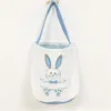 2021 Easter Bunny Bags Easter Rabbit Basket Creative Rabbit Printed Canvas Tote Bag Egg Candies Baskets 8 Colors5775612