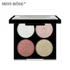 Miss Rose 4-Farben-Lidschatten-Palette mit mattem Schimmer, Diamant-Glitzer, wasserfest, Pigment, Textmarker, Lidschatten, Puder, Augen-Make-up, Kosmetik