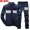 Męski garnitur sportowy dorywczo dresowe mężczyźni wiosna jesień sportswear 2PC bluza + spodnie zestawy odzieżowe plus rozmiar 6XL 7XL 8XL 9XL 201109