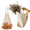 String Shopping Bag Storage Baskets Reusable Supermarket Grocery Bag Tote Mesh Net Woven Cotton Fruit Vegetables for DHL Free