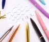New Designer 13 Colors Metal Ballpoint Pen With Big Diamond Gem Magical Luxury Pen Fashion Creative Stationery School Office Supplies