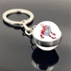 Moda di Natale Cartoon Keyrings Gemstone Ciondolo Portachiavi Keychain Santa Claus Portachiavi Delle Donne Charm Gioielli Accessori 12 Stili all'ingrosso