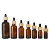 Olio essenziale bottiglia vuota vetro ambra 5 ml 10 ml 15 ml 20 ml 30 ml 50 ml 100 ml e bottiglia di contagocce liquida per siero con pipetta