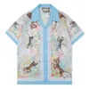 2024 Nya designers strand shorts mens mode hawaii blommor tryck bowling skjorta avslappnade skjortor män kort ärm byxor variation klänning skjorta