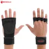 Boodun Sports Tyngdlyftande Gym Handskar Armband Fitness Män Handskar Halvfinger Hantlar Lyft Horisontell Palm Vård Kvinnor Handskar Q0107