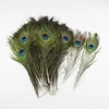 パーティーデコレーションフェザーウェディングのためのクラフト用品Bdenet Yiwu Peacock Hair 2530cm Eye Natural Diy MaterialSeatilearrings Clothing a3021748