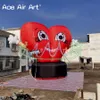 Dostosowany romantyczny nadmuchiwany model czerwonego serca z bazowym pop -up balonem na walentynkowe dekorację ślubną
