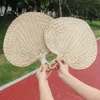 Китайский стиль ручной работы вентилятор естественный рука плетение пальмовых листьев вентилятор дома декор винтажный прохладный летний веер по морю CCE12958