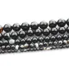 1Strand Lot 4 6 8 10 12 mm naturlig svart bandad agat natursten runda p￤rlor f￶r smycken som g￶r DIY -armband halsband H jllaob
