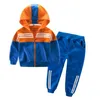 Abbigliamento per neonato Sport Set sportivo per ragazzo per bambini Set di abbigliamento per bambini Ragazzi Adolescenti Tuta sportiva Completi per bambini scolastici Completi per ragazzi Giacche 201127