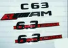 C63 fit AMG 63 fit AMG Rear Star Emblem Sedan Coupe Black Badge Combo Fit for Mercedes W2043294304