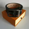 France Hip Belt men women Belts Black Genuine Leather black Gold Smooth Buckle with orange Box