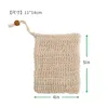 Natural Exfoliating Bath Brushes Sponges Scrubbers Mesh Soap Saver Sisal Bag Pouch Holder For Shower Bath Foaming And Drying fast DHL FY7323 GJ0630