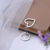 Porte-clés romantique en forme de cœur en métal pour Couple, porte-clés de personnalité Simple pour voiture, décoration de bagages, pendentif, fournitures cadeaux