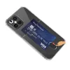 Korthållare Rensa transparenta TPU Gel Mobiltelefonfodral Stötskyddad Plånbok Väska Antiskid Skal till iPhone 12 Mini 11 Pro X XS Max XR 7 8 Plus