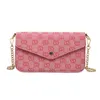 75% Off exclusive Classic texture l Jacquard three piece set multifunctional bag women's Bag Canvas