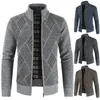 Męskie Kurtki sweterowe Kurtki Moda Trend Z Długim Rękawem Cardigan Stand-Up Collar Zipper Outerwears Designer Mężczyzna Winter Casual Slim Płaszcze