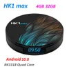 Android 11.0 TV BOX HK1 MAX 4 ГБ DDR3 32 ГБ RK3318 Четырехъядерный процессор 2,4G/5G Dual Wi-Fi BT 4.0 USB 3.0 4K HD H.265 Медиаплеер