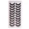 10 paren valse wimpers 8D faux nertsen zweefvlakken pluizig zacht wispy volume natuurlijke lange wimpers 10-15mm eye washs herbruikbare wimper extensie make-up kit gratis DHL