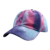 Tie Dye Ponytail Baseball Caps Washed Trucker Hats Pony Cap Outdoor Visor Snapbacks Caps Party Hats Supplies 6styles RRA3961