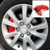 4 pz Auto Freno A Disco 3D Rosso ABS Plastica Pinza Coperture Anteriore Posteriore Kit Freno Automobile Per 16 ''--22'' cilindro del freno della ruota