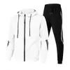 Hommes Hoodie Survêtement Costumes 2 Pièces Sweat + Sweatpant Homme Casual Jogging Sportswear Veste Surdimensionné Hommes Vêtements 211230