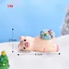 Kerstmis miniatuur beeldjes Sneeuwman Santas Xmas Sneeuwlandschap Bonsai Decoratie Hars Craft Gift Fairy Garden Accessoire DBC BH4392