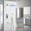 Bathroom Wall Mounted 8" Rain Shower Head Valve Mixer Tap W/ Hand Chrome Shower Rainfall Shower Mixer Faucet Set