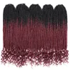 Extensões de cabelo sintético crochet cabelo pré-loop dread loces alma goddess endireitado novo estilo ombre marrom back cor