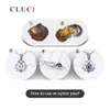 Cluci Royal Blue 10PCS Real Natural Waterwater Pearl في المحار، 6-7 ملليمتر مصبوغ اللؤلؤ والفراغ التعبئة سحر هدية للنساء T200507