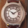 TWF V8 Version New BLACK -TIE G0A35022 Miyota 850P Automatik Herrenuhr Diamant Zifferblatt Roségold Diamant Lünette Lederuhren Hello_watch