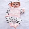 Spring Newborn Infant Baby Girl Clothes Set Cotton Hooded Tops Casual Stripe Pants Autumn Toddler Boy Girls Clothing Outfit LJ201223