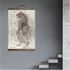 Mur entier Art décor loup-garou affiches et impressions toile peinture décor à la maison décoratif image défilement peinture avec noir Waln2159176