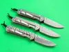 High End Small Folding Knife VG10 Damascus Steel 58HRC Blade CNC Titanium Alloy Handle EDC Cutting Tools