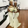 Белые русалки выпускные платья деко искусства вдохновленные шеи сатин невесты платье платье для вечерних платьев