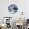 Luminous Earth Digital Wall Clock for Home Decor Living Room Bedroom Round Art Quartz Watch Acrylic Fluorescent Decoration Clock H1230