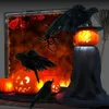 3 Pcs set Halloween Realistic Handmade Crow Prop Black Feathered Crow Fly and Stand Crows Ravens Crow Decoration 200929289P