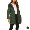 Sport Yoga Jacket Ladies Fashion Windbreaker Jackor Gym Kläder Kvinnor Höst Vinter Slim Zip Closure Lång Hooded Coaties