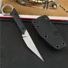 Najwyższej jakości Survival Outdoor Survival Tactical Prosto Nóż 440C Kamienny Blade Wash Full Tang G10 Uchwyt Stałe Noże Ostrza z Kydex