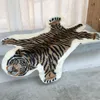 Tiger Print Rug Artificial Tiger Wool Faux Fur Skin Leather Bathroom Anti-slip Mat 117x85CM Animal Print Carpet for Home T200529