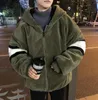 Moda coreana de caxemira de caxemira de inverno Menor e veludo jaqueta solta grossa1