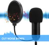 USB Condenser Microphone Kit, Podcast Mic для компьютера, потоковое, с профессиональным звуковым чипсетом Boom, регулируемая студия ножницы ARM