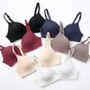 Soutien-gorge en soie de glace pour femmes Confort sans fil Rassemblez des sous-vêtements sexy pour femmes Push Up Lingerie simple Soutien-gorge sans couture Bralettle 220311