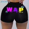 2022 Kadın Şort Seksi Moda Spor Kısa Mini Sıkı Pantolon Desen Baskılı Yoga Kıyafetler Bayanlar Knickers