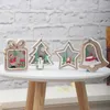 クリスマスの装飾家の輝くシーンのための木製飾り飾りペンダントギフトナビダッドデコラシオンパラエルホーガーカース